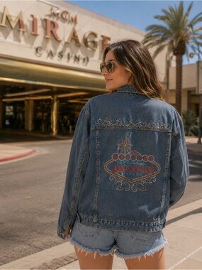 MCM Mirage Las Vegas bling jean jacket